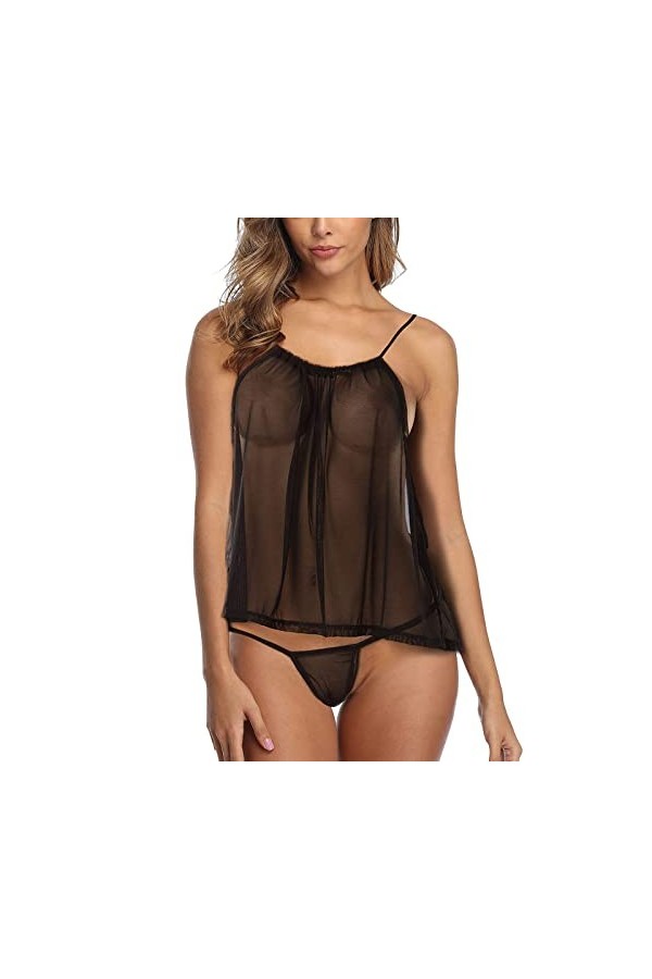 Chemise De Nuit Femme Grande Taille Lenceria Extreme Sexy Dessous New Luxury Sexs Noir Couleur Femmes Sexy Jarretière Lingeri