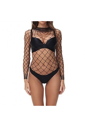 Bas Sexy pour femmes sous-vêtements érotiques résille vêtements érotiques en pour boîtes de nuit Lingerie Promo Black, One S