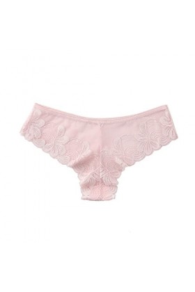 sous-vêtements String Un Ensemble Couleurs Optiont Lingerie Fleurs Creuses Côtés Culotte String Dentelle Culottes Pink, XL 