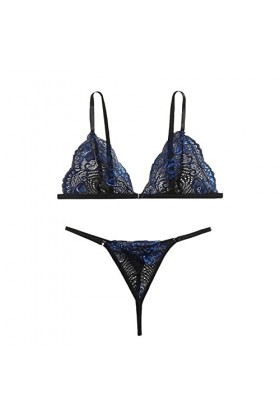 Lingerie Femme Sexy Ensemble Homme Sexy Hot y*2k Ensemble de Lingerie pour Femmes Soutiens-Gorge en Dentelle Sexy Tongs Culot