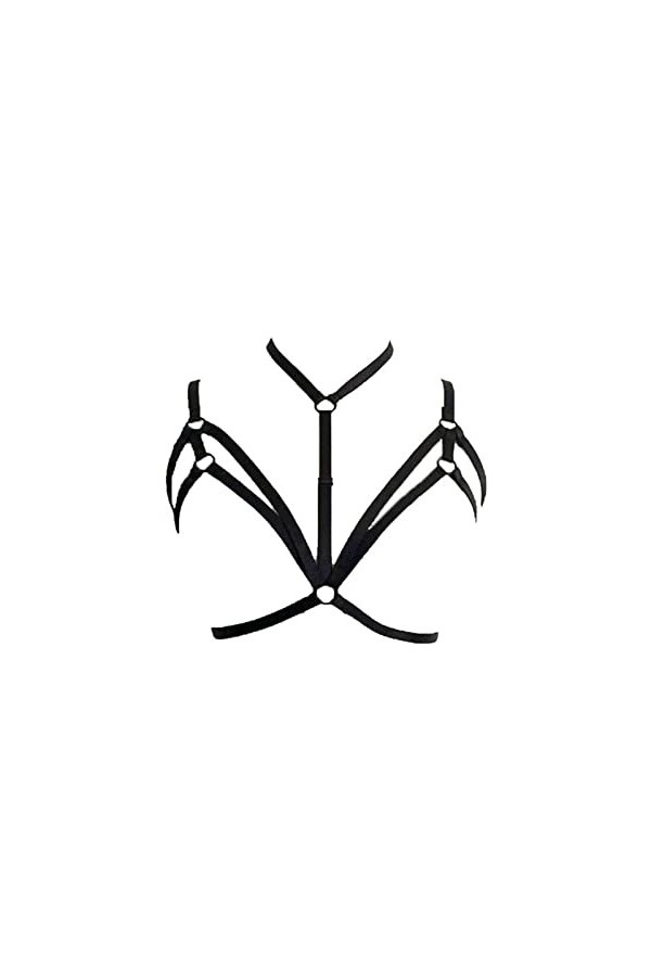 liaddkv Out Brassière séduisante à bretelles pour femme avec cage XL creuse élastique bustier lingerie, Noir , XL