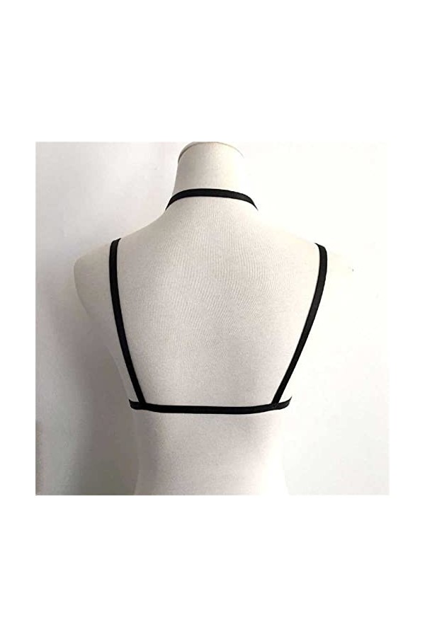 liaddkv Out Brassière séduisante à bretelles pour femme avec cage XL creuse élastique bustier lingerie, Noir , XL