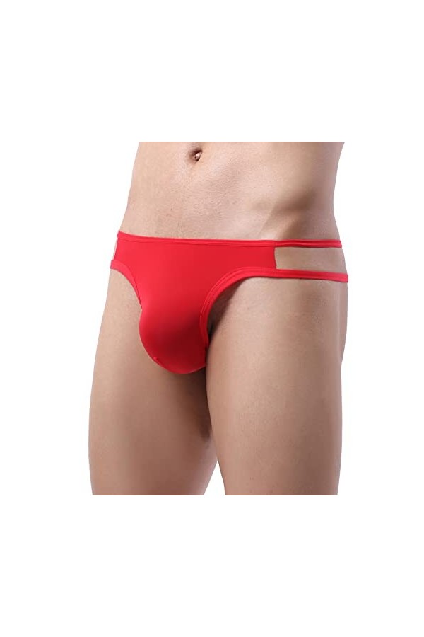 Générique Lingerie Homme Sexy Hot Pantalon de sous-vêtement Solide Respirant Sexy pour Homme évider la Culotte Confortable en