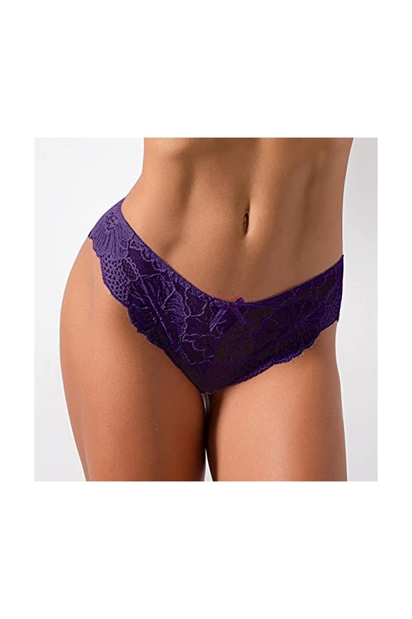 Générique Culotte Femme Sexy Chic Culotte Dentelle Sexy Taille Basse Transparente Culotte Push Up String sans Couture Nuisett