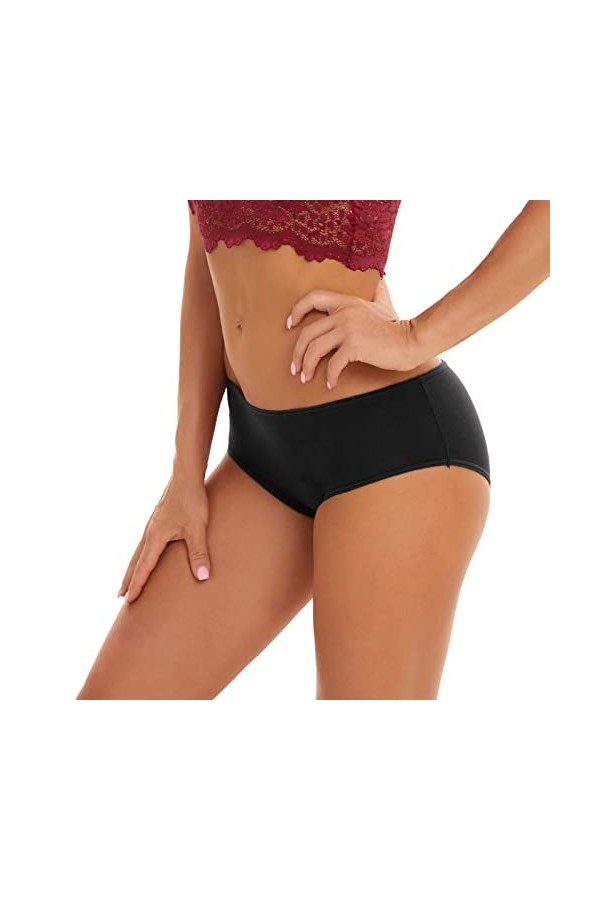 NHNKB Sous-vêtements pour femme en coton - Sous-vêtements - Tanga - Noir - Sous-vêtements en coton - String - Patchwork - Sli