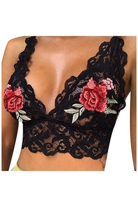 Lingerie sexy pour femme - Noir - Lingerie sexy - Dentelle - Soutien-gorge sexy avec surface de bas - Soutien-gorge pour femm