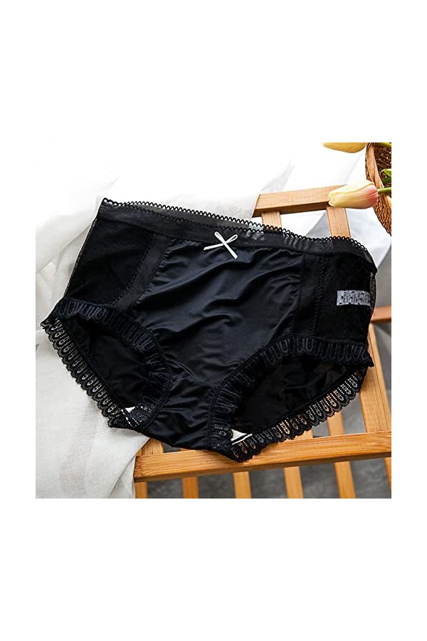 PANPANY Culottes pour Femme Tanga Soutien-Gorge String Multipack Slips Culotte Taille Basse sans Couture Dentelle sous Veteme