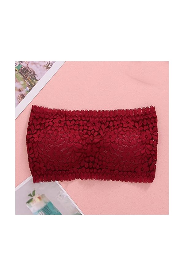 Lingerie Femme Sexy Ensemble Homme Sexy Hot y2*k Femmes été Nouvelle Dentelle Un Mot Wrap Poitrine Anti-dérapant sans Bretell