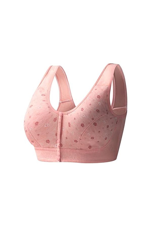 2023 Cadeaux dhiver Populaires Y22K Womens No Steel Ring Front Close Bra T Back Plus Size Soutien-Gorge sans Doublure sans C