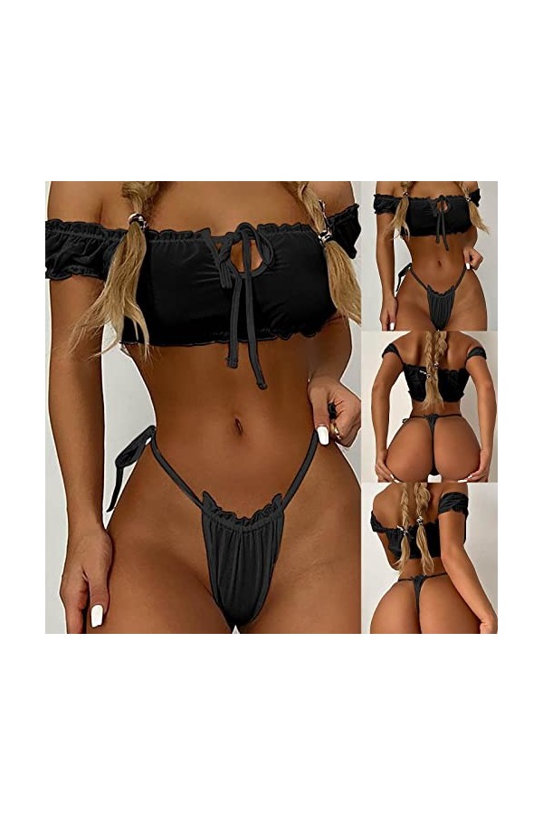 Ensemble de lingerie sexy en dentelle à carreaux rouges pour femmes, ensemble de lingerie de jeu de rôle, nouvelle collection