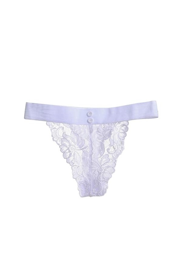 Culotte Femme Tanga String en Coton Slips Shorty Femmes Sexy Dentelle Slips évider Culotte Crochet à Lacets Culotte Tongs G S