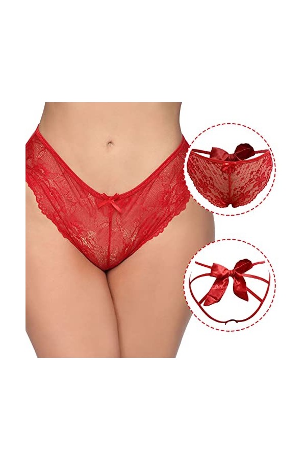 Dasongff Culotte Sexy Transparente Femme Culotte Sexy Femme Érotique Ouverte Tanga Sexy A Dentelle Femme String Femme Sexy Ch