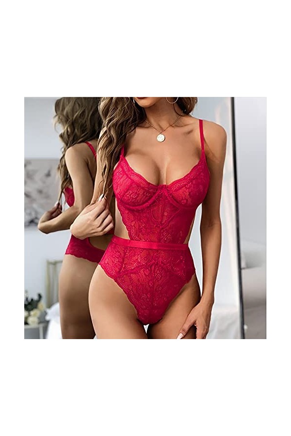 Lingerie Femme Sexy Ensemble Harness Nuisette Sexy Nuit Lingerie Erotisme Night Wear Transparentes Col en V Profond Erothique