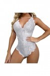 FGUUTYM Lingerie audacieuse - Jeu de rôle - Lingerie sexy - Pour femme - Rouge - Plaid - Lingerie sexy blanc, XXXL 
