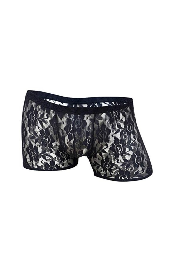 Lingerie Homme Sexy Hot Dentelle basse sexy transparente rose Boys sous-vêtements à mailles courtes taille des hommes sous-vê