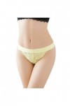 Culotte Femme Tanga String en Coton Slips Shorty Femmes Sexy Dentelle Slips évider Culotte Crochet à Lacets Culotte Tongs G S