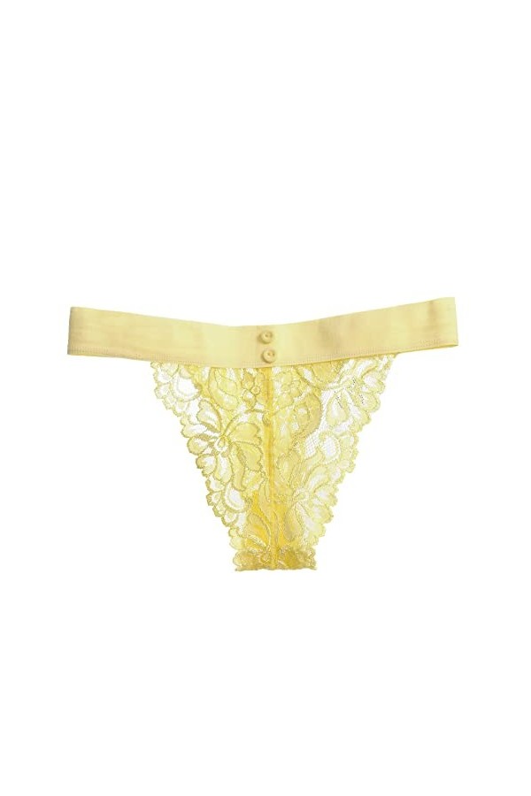 Culotte Femme Tanga String en Coton Slips Shorty Femmes Sexy Dentelle Slips évider Culotte Crochet à Lacets Culotte Tongs G S