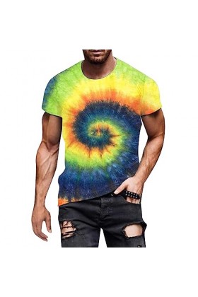 T-shirt basique à col rond pour homme avec dégradé de couleurs pour vêtements de football respirant à manches courtes et séch