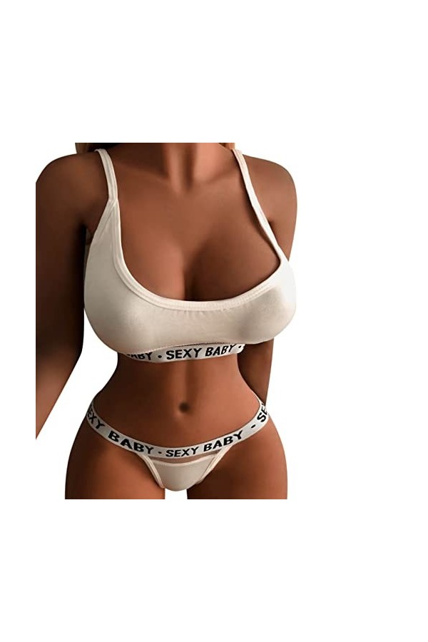 Lingerie Femme Sexy Ensemble Homme Sexy Hot y25k Lingerie Sexy pour Les Femmes Deux pièces Lingerie Set Lettre imprimé Veste 