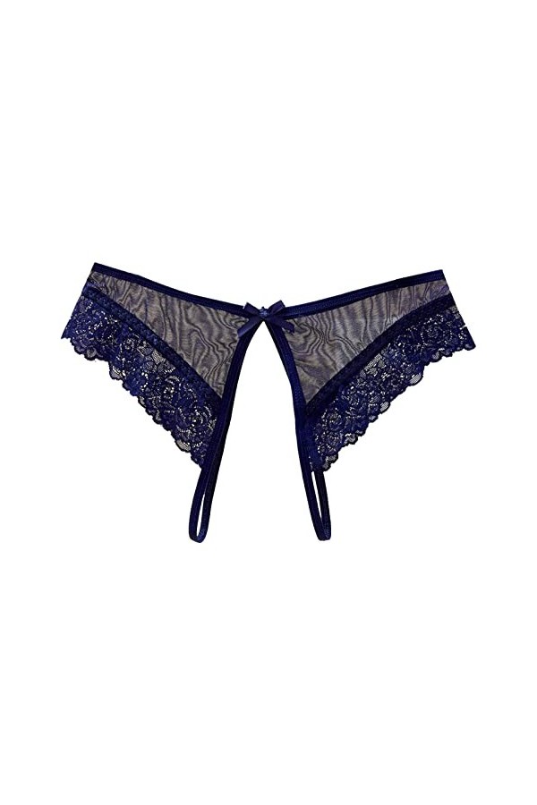 SRTUMEY Femmes Sexy Dentelle Slips éVider Culotte Crochet à Lacets Culotte Tongs G String Lingerie sous-VêTements Menstruelle