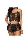 sous-Vetements Femme Erotique Vêtements De Nuit Dentelle Ensemble Soutien Gorge et String 2 Pièce Lingerie Sexy Ensemble Sexy
