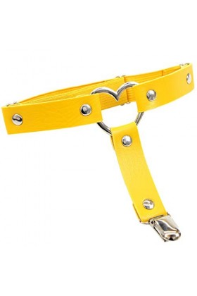 LUOFANG Ceinture de Jarretelles de Jambe danneau de Coeur de Femmes avec lanneau de Cuisse de Harnais dagrafe antidérapant