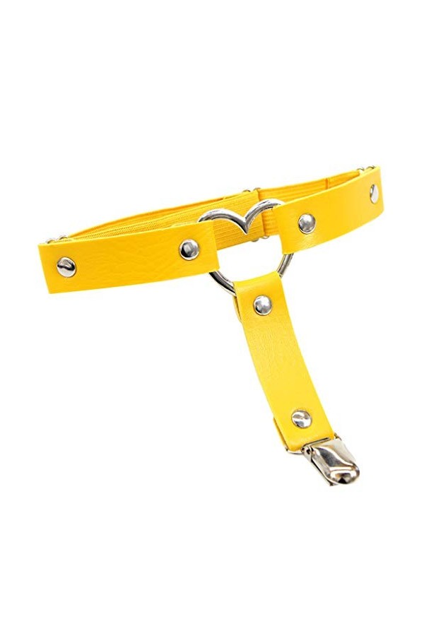 LUOFANG Ceinture de Jarretelles de Jambe danneau de Coeur de Femmes avec lanneau de Cuisse de Harnais dagrafe antidérapant