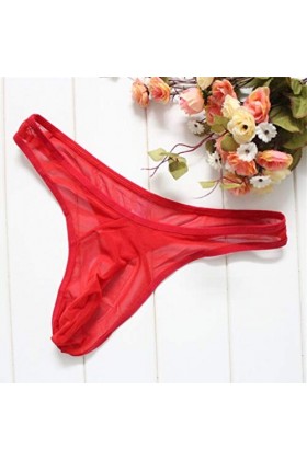 LKRSEEF Travesti String Gay Chic Sexy Hot sous Vetement Mini Erotique Bretelle Shorty Corset Slip Dentelle Bondage Transparen