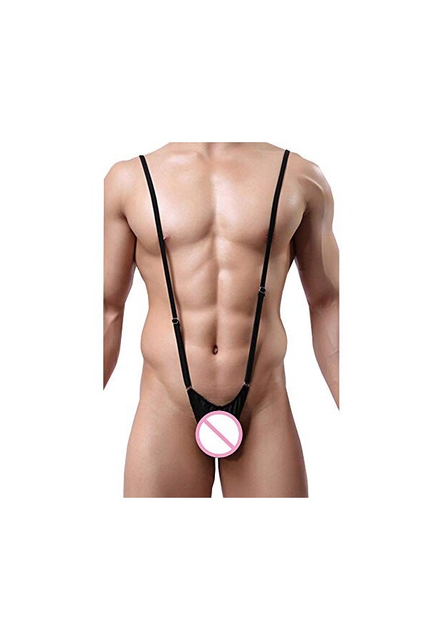 LKRSEEF Coquin Body Gay Drole Moulant Costume Harnais Sexy Hot Jockstrap Mankini Bite Deguisement Bonbon Slip Érotique Ficell