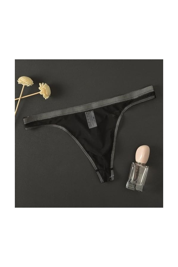 Générique String G pour Hommes Dos en T Slip Transparent String Transparent Taille Basse Bikini sous-vêtement Sexy Transparen