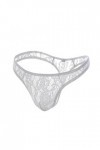 Générique Hommes Sexy Triangle Dentelle Transparent Lingerie Sissy Pouch Culotte Mesh Transparent Dentelle String Bikini Bla