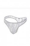Générique Hommes Sexy Triangle Dentelle Transparent Lingerie Sissy Pouch Culotte Mesh Transparent Dentelle String Bikini Bla