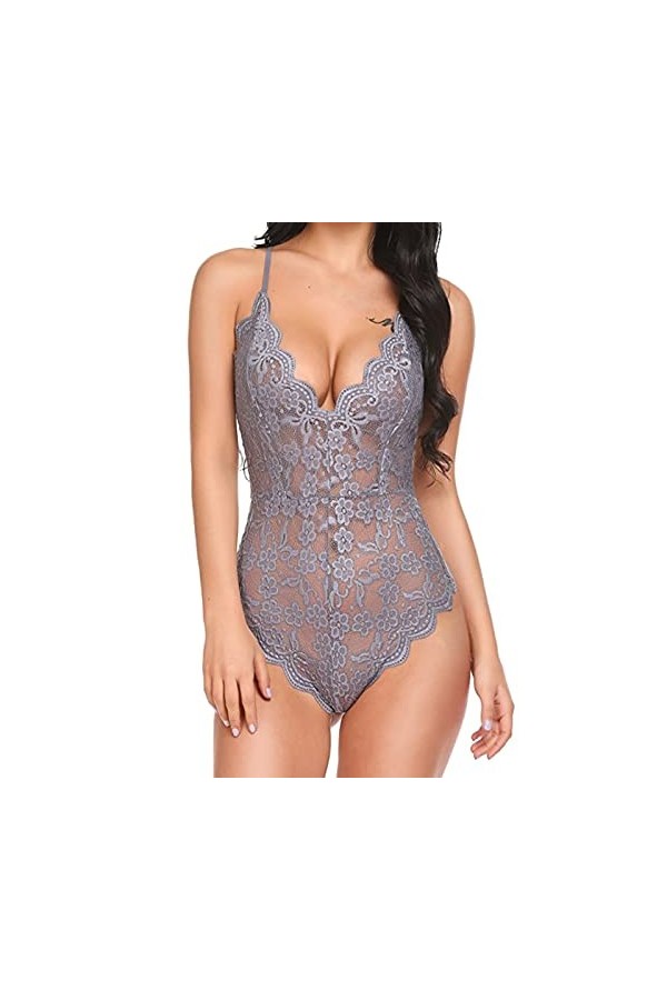 Lingerie Femme Sexy Ensemble Homme Sexy Hot y20.k sous-vêtements Amusants pour Femmes Grande Sangle en Dentelle Sexy brodée V