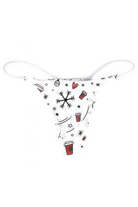 Briskorry String Femme T Back Taille Basse Culotte Coton sous-vêtements sans Couture Sexy G String Bikini String Menstruelle 