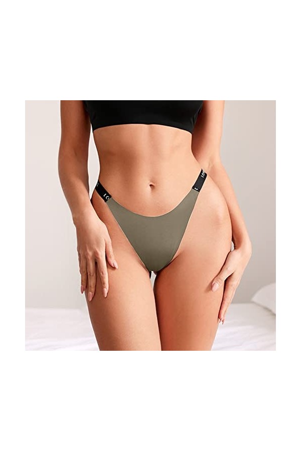 Ghemdilmn Culotte pour femme - Sans couture - Mince - Sport - Culotte sexy - Sous-vêtements sexy - Avec trous - Pour femme - 