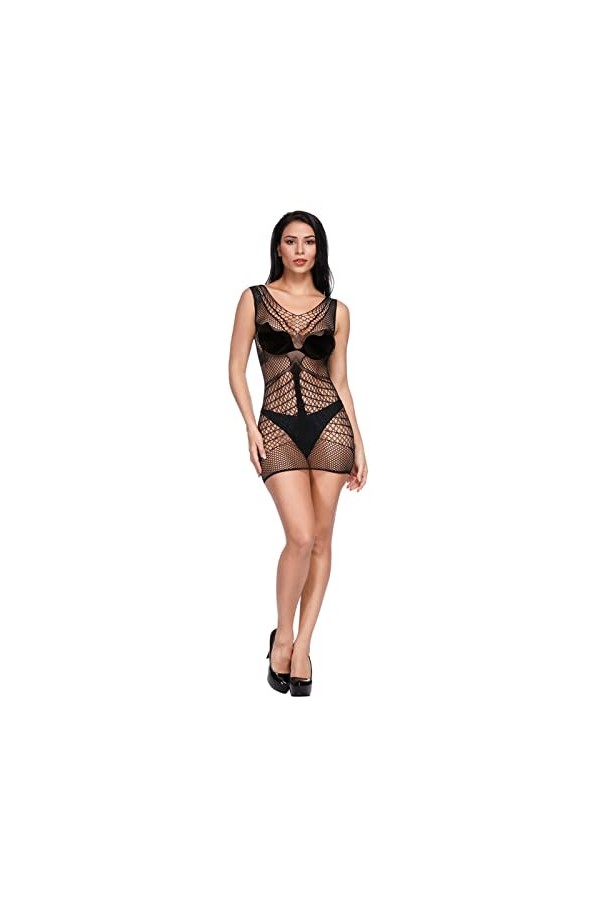 SHUAISHUAI Lingerie sexy de policière pour femme - Pyjama transparent en maille - Lingerie sexy - Sous-vêtements sexy pour fe
