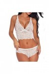 sous-Vetements Femme 2 Pièce Vêtements De Nuit Dentelle Ensemble Soutien Gorge et String Erotique Lingerie Sexy Ensemble Sexy