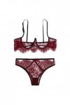 IKFIVQD Lingerie sexy en dentelle pour femme - Sous-vêtements de nuit - Sous-vêtements de nuit - Lingerie tendance - Pyjama s