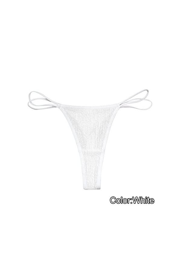 Générique String Femme Sexy Chic Hot Micro String Ficelle Couleur Unie sans Couture Culotte Invisible Culotte Sexy Chic Strin