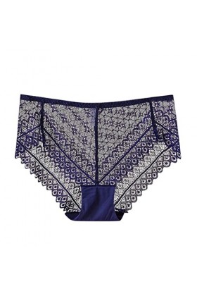 2023 New y2.k Style Lingerie sous-vêtements Sexy évidés Confortables à Taille Haute pour Femmes Ensemble Vaisselle Carré Blu