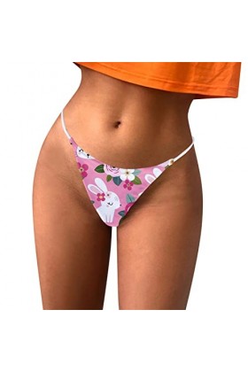 Générique String Ficelle pour Femme Hot Sexy G-String Ficelle Imprimé Culotte Invisible Culotte Sexy Chic Lingerie Tanga Nuis