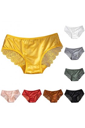 Générique Culotte Invisible Femme sans Couture Strings Dentelle et Satin Sensuelle Culotte Taille Haute Strings Et Tangas Nui