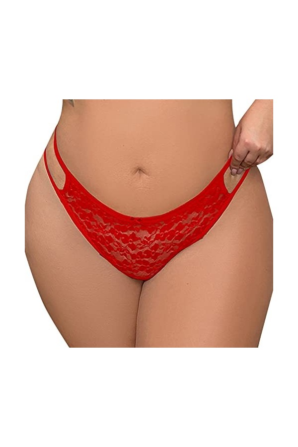 LANSKIRT Culotte Femme Culotte Dentelle Sexy Pantalon à Bretelles Sexy en Dentelle Transparente pour Femmes Culottes Femme sa