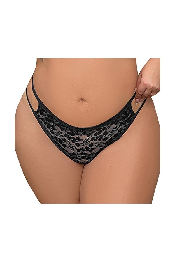 LANSKIRT Culotte Femme Culotte Dentelle Sexy Pantalon à Bretelles Sexy en Dentelle Transparente pour Femmes Culottes Femme sa