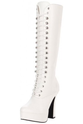Pleaser Eu-Ele2020/B/Pu, bottes femme, Blanc, 41 EU