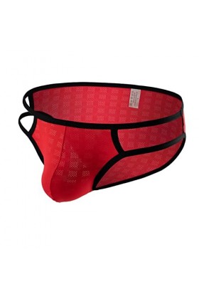 FGUUTYM Sous-vêtements en laine pour homme - Sexy - En coton - Respirant - Pour homme, rouge, M