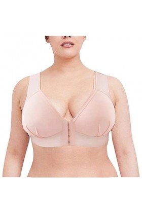 HANXIULIN Soutien-gorge en coton sans armatures doux à lavant - Maintien solide sans armatures - Soutien-gorge sans armature
