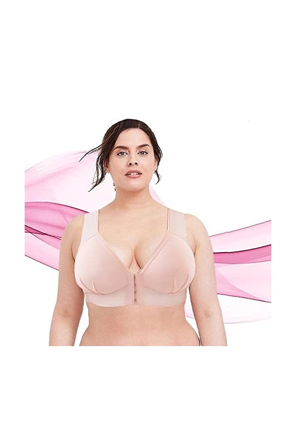 HANXIULIN Soutien-gorge en coton sans armatures doux à lavant - Maintien solide sans armatures - Soutien-gorge sans armature