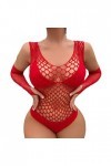 liaddkv Sexy résille Sexy Robe Femme Sexy Sous-Vêtements Robe Couleur Pure Mesh Bikini Sexy Femme Sous-Vêtements Gants Inclus