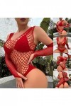 liaddkv Sexy résille Sexy Robe Femme Sexy Sous-Vêtements Robe Couleur Pure Mesh Bikini Sexy Femme Sous-Vêtements Gants Inclus